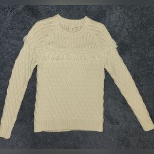 Tory Burch cream colored sweater size small.